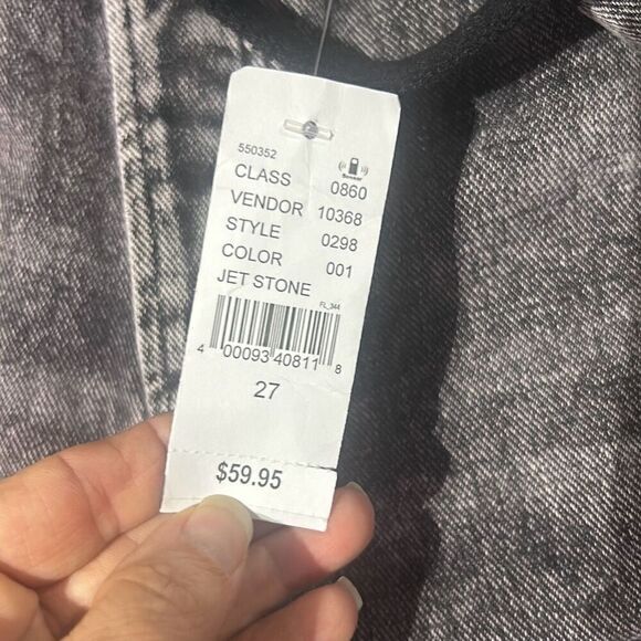 NWT Pacsun Womens Jet Stone High Rise Button‎ Fly Straight Jeans With Belt Sz 27 - Picture 6 of 10